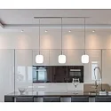Casablanca Pendelleuchte MUREA, IP20, 3-flammig, 100cm, 3x E27, opal weiß-matt