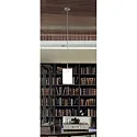 Casablanca Pendelleuchte TUBE XL, IP20, 1-flammig, Ø 6cm, E27, opal weiß-matt / Alu gebürstet