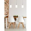 Casablanca Pendelleuchte TUBE XL, IP20, 3-flammig, 100cm, 3x E27, opal weiß-matt / Alu gebürstet