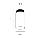 Casablanca Deckenleuchte TUBE XL, IP20, 1-flammig, Ø 10cm, E27, opal weiß-matt / Alu gebürstet