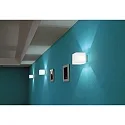 Casablanca Wandleuchte CUBE, IP20, 1-flammig, 1x G9, opal weiß-matt / Aluminium gebürstet