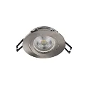 Deko-Light ceiling recessed luminaire SAMSOLA round, swivelling GU10 / GU5.3, silver brushed dimmable