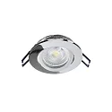 Deko-Light ceiling recessed luminaire SAMSOLA round, swivelling GU10 / GU5.3, glossy, silver dimmable