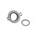 Deko-Light Deckeneinbaustrahler SAMSOLA, rund, für GU10 / GU5.3 Fassung (exkl.), 30° schwenkbar, Klick-Verschluss, aluminium matt