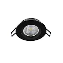 Deko-Light Deckeneinbaustrahler SAMSOLA, rund, für GU10 / GU5.3 Fassung (exkl.), 30° schwenkbar, Klick-Verschluss, schwarz matt
