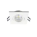 Deko-Light Deckeneinbaustrahler SAMSOLA, eckig, für GU10 / GU5.3 Fassung (exkl.), 30° schwenkbar, Klick-Verschluss, weiß matt