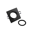 Deko-Light ceiling recessed luminaire SAMSOLA square, swivelling GU10 / GU5.3, black matt dimmable