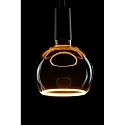 Segula LED Deko-Leuchtmittel MOON 125, IP20, Ø 12.5cm / H 16.5cm, E27, 6W 1900K 220lm 330°, dimmbar, rauchfarben