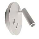 LED Wandleuchte BRAHE IV, indirekt, mit LED Lese-Spot, 8.5W 3000K 490lm 25°, getrennt schaltbar, verkehrsweiß