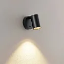 Leseleuchte CAN TILT ROUND, IP20, GU10,  runde Basis mit Schalter, kardanisch, schwarz