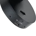 reading lamp CAN TILT ROUND USB round, with switch, with USB charging function, cardanic swivelling GU10 IP20, black 