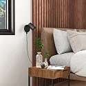 reading lamp CAN TILT ROUND USB round, with switch, with USB charging function, cardanic swivelling GU10 IP20, black 