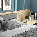 Leseleuchte CAN TILT SQUARE USB, IP20,eckig, GU10, eckige Basis mit Schalter / USB A+C Port, verstellbarer Kopf, weiß