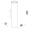 Wand-Aufbaustrahler CAN UP & DOWN, IP20, 2-flammig, Höhe 23cm, 2x GU10, starr, weiß