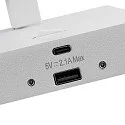 Deko-Light Leseleuchte CAN TILT SQUARE USB BASE MIX‘N MATCH 1/3, IP20, eckige Basis mit USB A+C Port + Schalter, GU10, ohne Schirm, weiß
