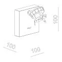 Deko-Light Leseleuchte CAN TILT SQUARE USB BASE MIX‘N MATCH 1/3, IP20, eckige Basis mit USB A+C Port + Schalter, GU10, ohne Schirm