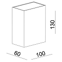 Deko-Light wall luminaire CAN SQUARE UP OR  DOWN 1 flame, square GU10 IP20, white