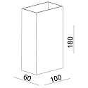 Deko-Light Wand-Aufbaustrahler CAN SQUARE UP & DOWN, IP20, 2-flammig, Höhe 18cm, 2x GU10 (exkl., max. 7.5W), Aluminium, weiß