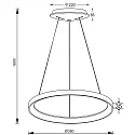 Deko-Light LED Pendelleuchte MEROPE, 40cm, 30W, 3000/4000K, IP20, Kaffee