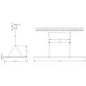 Deko-Light LED Pendelleuchte PANEL, eckig, 50W, 3000/4000K, 5600lm, IP20, dimmbar, schwarz/transparent