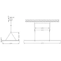 Deko-Light LED Pendelleuchte LED PANEL, eckig, 50W, 3000/4000K, 6100lm, IP40, dimmbar, weiß