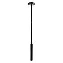 LED Pendelleuchte SLIM DIM, IP20, 1-flammig, Ø 3.9cm, 5W 2700K 500lm 24°, CRi >90, UGR <19, dimmbar, Soft-Textilkabel, schwarz