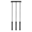 LED Pendelleuchte SLIM DIM, 3-flammig, Baldachin lang, 37cm, IP20, 15W 2700K 1500lm 24°, CRi >90, UGR <19, dimmbar, schwarz