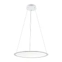LED Pendelleuchte / LED Panel, rund, 50W, 3000/3500/4000K, dimmbar, weiß/transparent