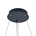 Deko-Light LED Pendelleuchte / LED Panel, rund, 50W, 3000/3500/4000K, dimmbar, schwarz/transparent