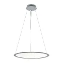 Deko-Light LED Pendelleuchte / LED Panel, rund, 50W, 3000/3500/4000K, dimmbar, grau/trensparent