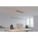Deko-Light pendant luminaire OFFICE THREE STANDARD UP AND DOWN DALI controllable, direct / indirect IP20, mat, traffic white dimmable