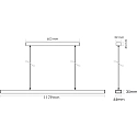 Deko-Light LED Pendelleuchte OFFICE THREE STANDARD UP AND DOWN, 180-264V AC, 56W 4000K, CRi>95, UGR 6, DALI steuerbar / dimmbar, hellgrau