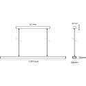 Deko-Light pendant luminaire OFFICE THREE PRO UP AND DOWN DALI controllable, direct / indirect IP20, mat, traffic white dimmable