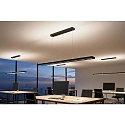 Deko-Light LED Pendelleuchte OFFICE THREE PRO UP AND DOWN, 220-240V AC, 77W 4000K, CRi>95, UGR 6, DALI steuerbar / dimmbar, schwarz