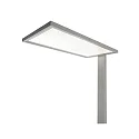 Deko-Light LED floor lamp OFFICE ONE TRANSPARENT, Up / Down, 55W 4000K 6200lm 689cd 150° / 150°, touch dimmable, silver / transparent