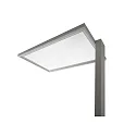 Deko-Light LED floor lamp OFFICE ONE TRANSPARENT, Up / Down, 55W 4000K 6200lm 689cd 150° / 150°, touch dimmable, silver / transparent