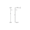 Deko-Light LED floor lamp OFFICE ONE TRANSPARENT, Up / Down, 55W 4000K 6200lm 689cd 150° / 150°, touch dimmable, silver / transparent