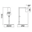 Deko-Light Stehleuchte CAN TILT, IP20, GU10, kardanisch, mit Kippschalter + Eurostecker-Kabel, weiß
