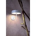 Deko-Light LED-Magnetleuchte MIRAM - Leuchtenkopf zur Kombination - Tisch-/Wand-/Pendelleuchte, IP54, Up/Down, 3.7V, 2.2W 3000K, grau