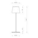 Deko-Light LED-Akku-Tischleuchte CANIS, IP65 IK04, 3.7V, 3.5W 2200/3000K, Touch-Dimmer, ohne USB-Ladestation & Netzteil, terracotta