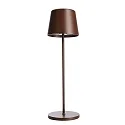 LED-Akku-Tischleuchte CANIS, IP65 IK04, 3.7V, 3.5W 2200/3000K, Touch-Dimmer, ohne USB-Ladestation & Netzteil, rost