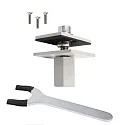 Deko-Light LED Tischleuchte OFFICE THREE STANDARD MOTION, IK06, Up/Down, 80W 4000K 10100lm, CRi 95, UGR 6, Sensoren + Touch-Dimmer, silber