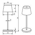 Deko-Light battery table lamp CANIS MINI CCT Switch, with touch dimmer, without charger IP65, mat, graphite black dimmable