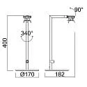 Deko-Light Tischleuchte CAN TILT BASE MIX'N MATCH 1/3, IP20, GU10, mit Kippschalter + Eurostecker-Kabel, ohne Schirm, schwarz