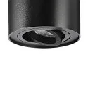 Deko-Light Deckenaufbau-Strahler BENGALA, IP20, zylindrisch, Ø 9.6cm, GU10 max. 50W, drehbar / schwenkbar, Aluminium, schwarz