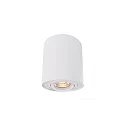 Deckenaufbau-Strahler BENGALA, IP20, zylindrisch, Ø 9.6cm, GU10 max. 50W, drehbar / schwenkbar, Aluminium, weiß