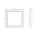  Outdoor LED ceiling luminaire ARNEB, IP54, 34 x 34cm, dark grey, 30W 3000K 2300lm 113°