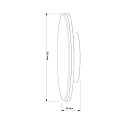 Deko-Light LED Außen-Sensor-Leuchte MENSAE LED, Wand- / Deckenleuchte, rund, 18W, 3000K, 110°, IP54, dunkelgrau