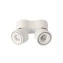 Deko-Light LED Deckenstrahler UNI II MINI DOUBLE TILT 15W, IP20, 2-flammig, CRi >90, kardanisch, dimmbar, 15W 3000K 980lm 36°, weiß