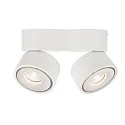 Deko-Light LED Deckenstrahler UNI II DOUBLE TILT, IP20, 2-flammig, CRi >90, kardanisch, dimmbar, 20W 3000K 1350lm 36°, weiß